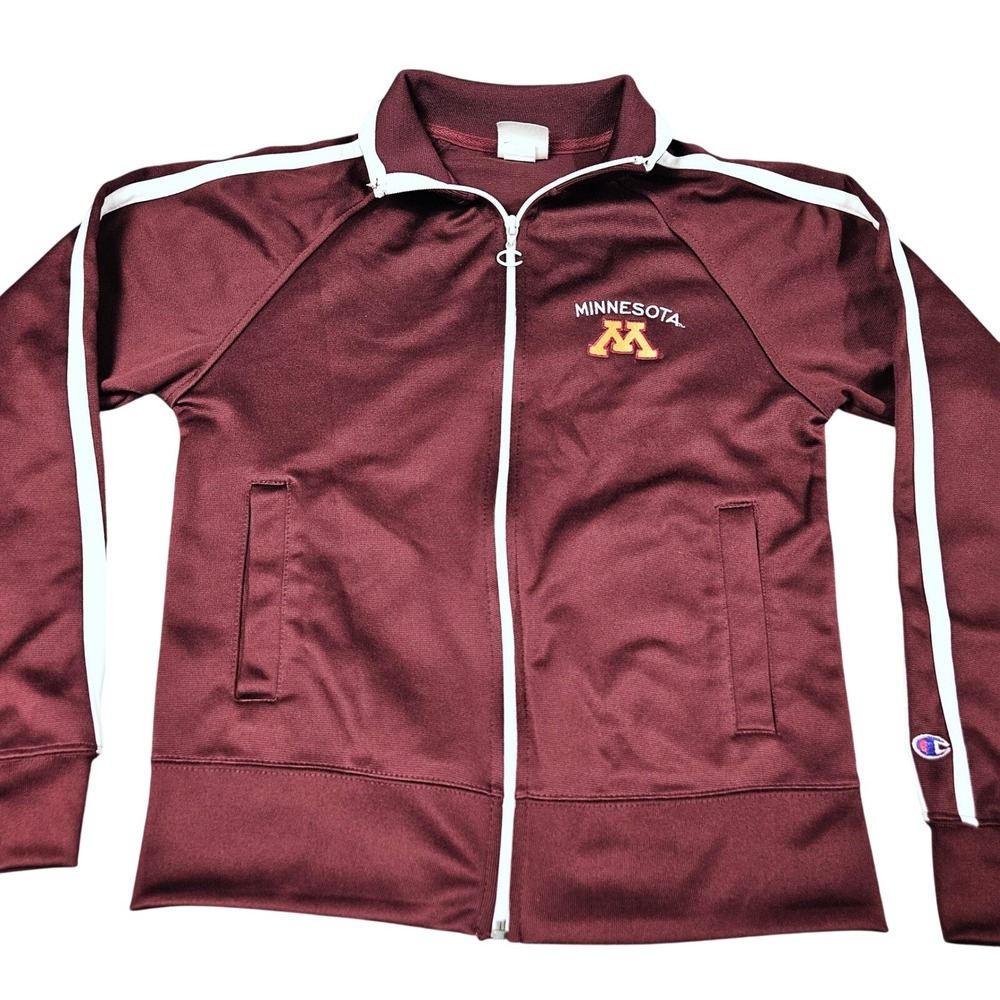 Minnesota Golden Gophers Track Jacket Small Maroon Full Zip Champion NCAA Gear